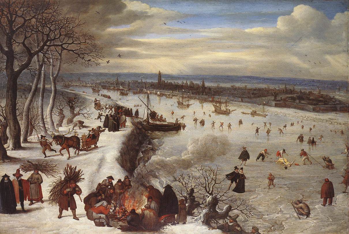 VALKENBORCH, Lucas van View of Antwerp with the Frozen Schelde tg